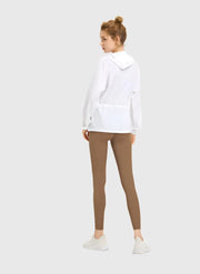 white upf 40+ UV Sunscreen Jacket with hood