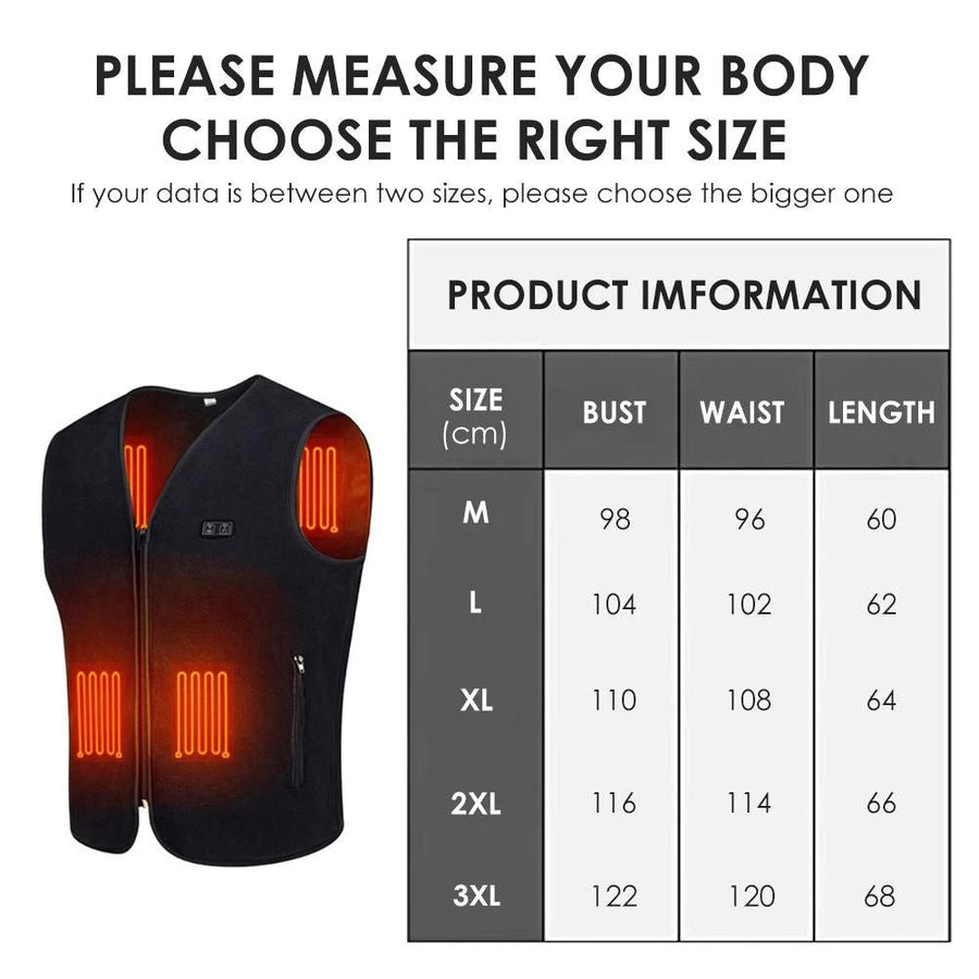 V - Neck Heated Fleece Jacket - Sidiou Group