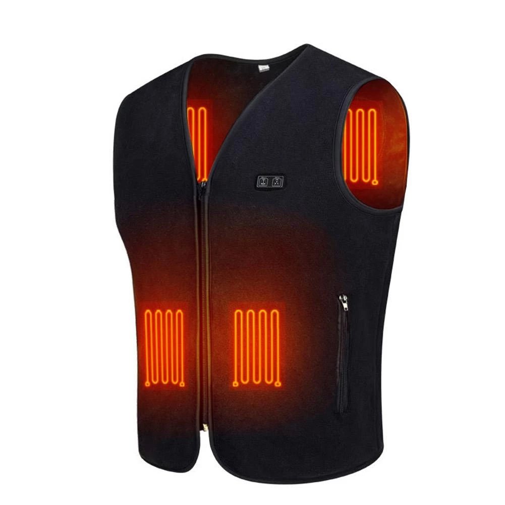 V - Neck Heated Fleece Jacket - Sidiou Group