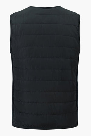 v neck heated vest back