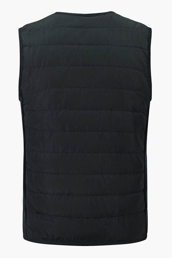 v neck heated vest back