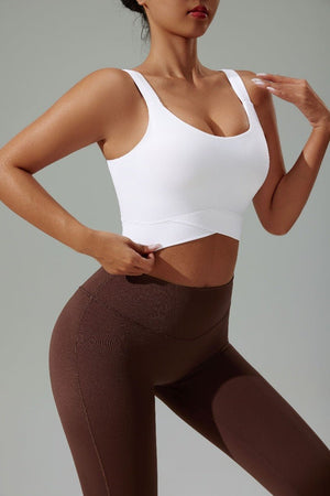 Women's #white High Strength Sports Bra and leggings