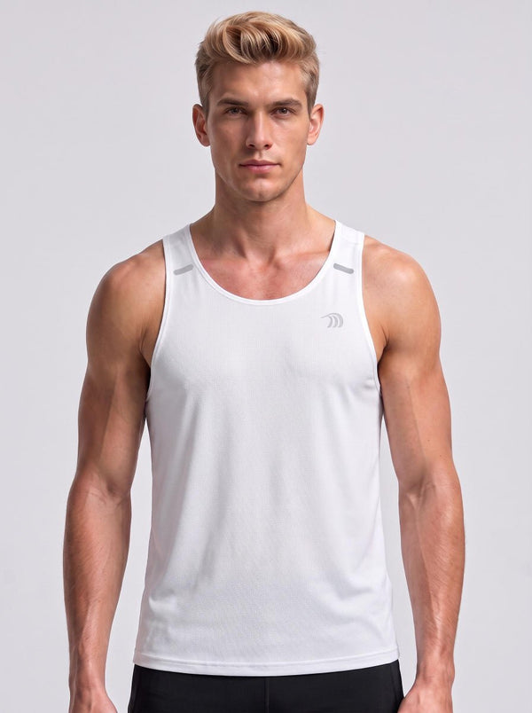 #white Men's Antibacterial Seamless Vest