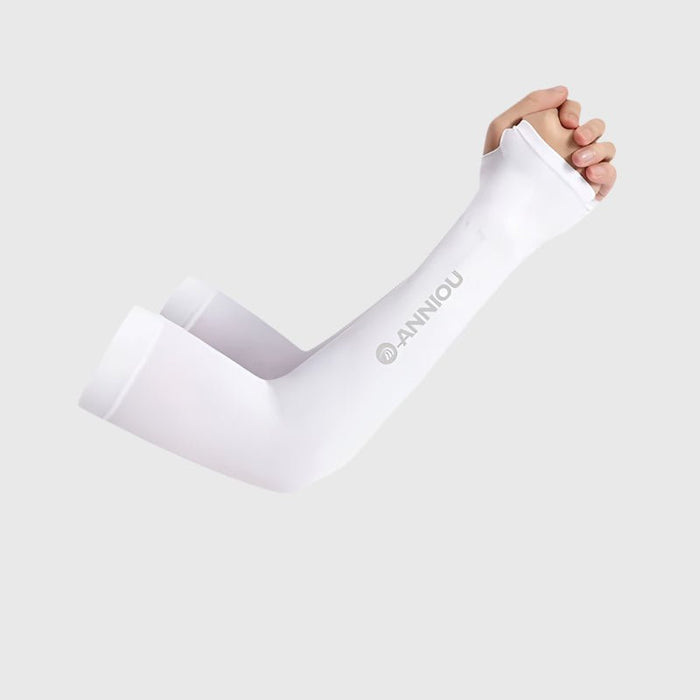 white UPF50+ Cooling Arm Sleeves