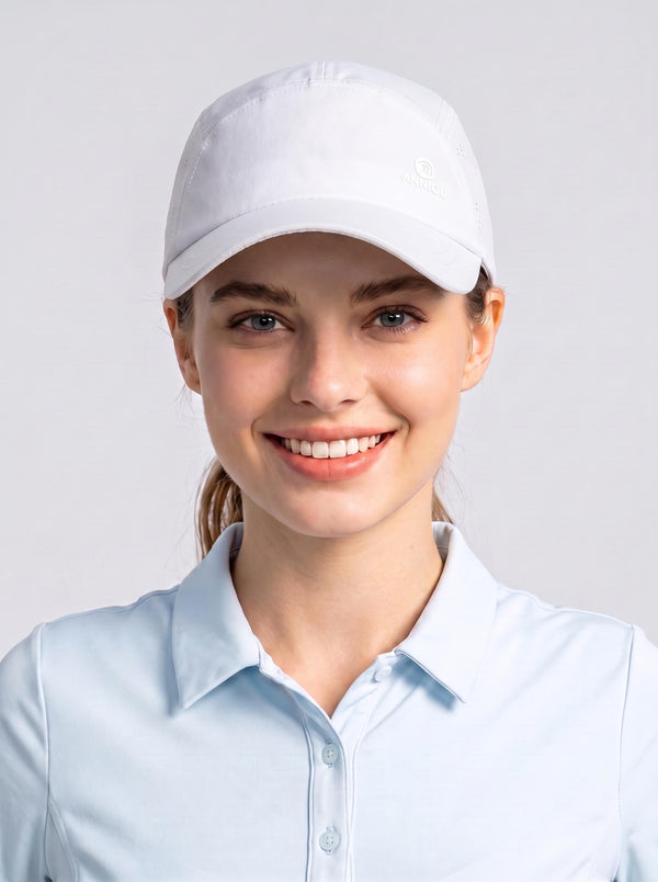 #white UPF50+ Ultralight Foldable Baseball Cap