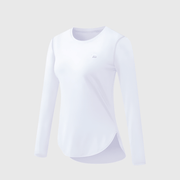 women's white UPF 50+ Long Sleeve Shirt 