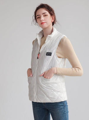 #White Women Heated Quilted Gilet