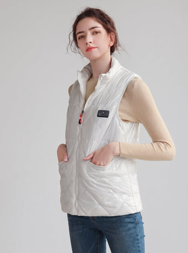 #White Women Heated Quilted Gilet