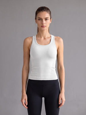 #white Women Seamless Tank Top