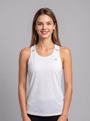 #white Women's Antibacterial Seamless Vest