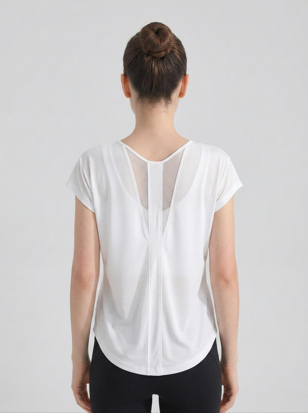 #white back of Women's Cooling Mesh T‑Shirt