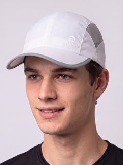 #white men's quick dry baseball cap