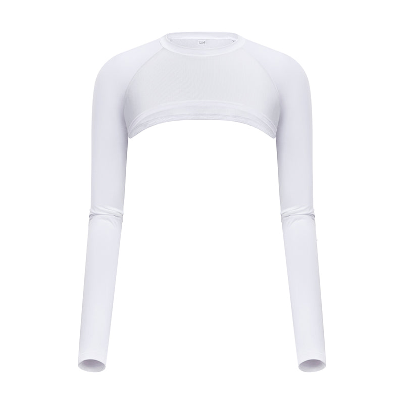 white upf50 ice silk golf mesh shrug
