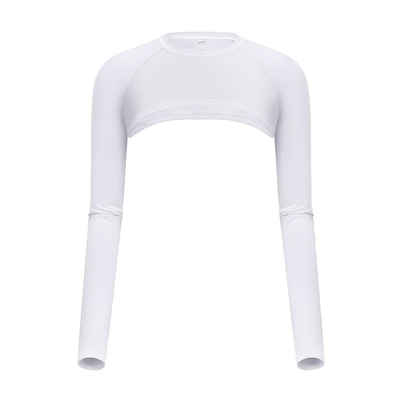 white upf50 ice silk golf mesh shrug