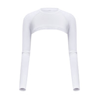white upf50 ice silk golf mesh shrug