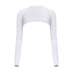 #white upf50 ice silk golf mesh shrug