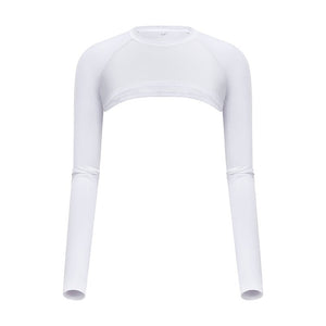 #white upf50 ice silk golf mesh shrug