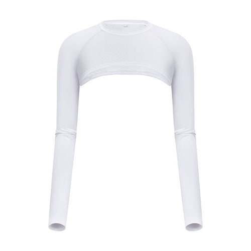 #white upf50 ice silk golf mesh shrug