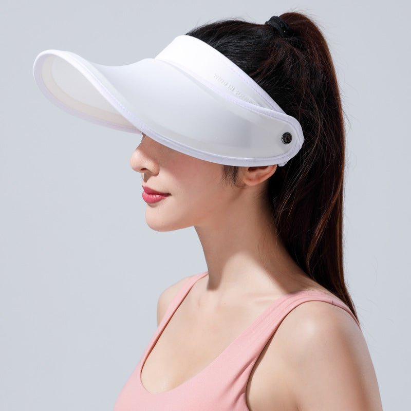 White Women's Wide - brim Sun Visor 