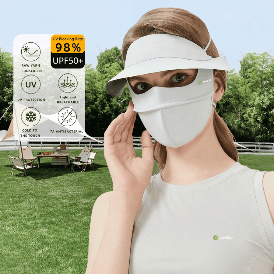 Wide Brim UPF 50+ Face Mask - Sun Protection Clothing