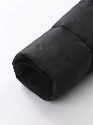 windproof cuff of #Black Heated Padded Jacket