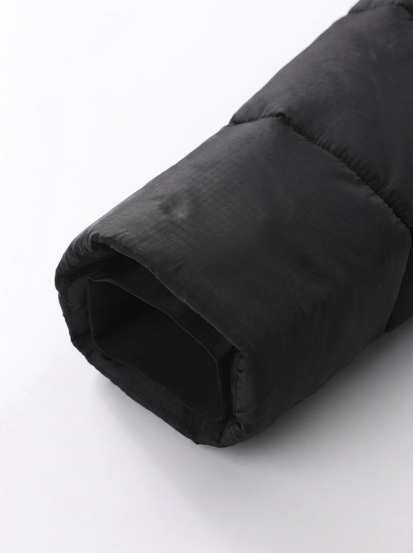 windproof cuff of #Black Heated Padded Jacket
