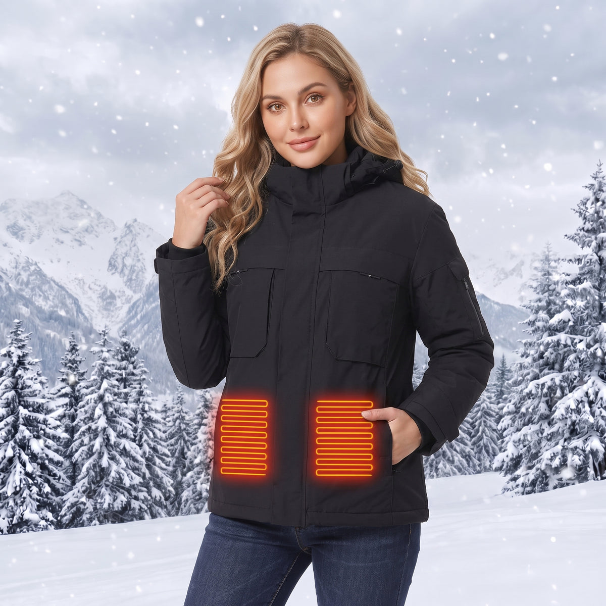 womens Dual Control Heated Softshell Jacket