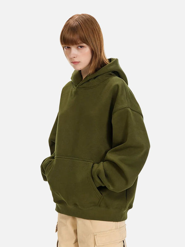 womens #armygreen Heavyweight Air Layer Hoodie
