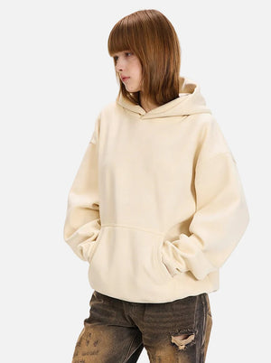 womens #beige Heavyweight Air Layer Hoodie