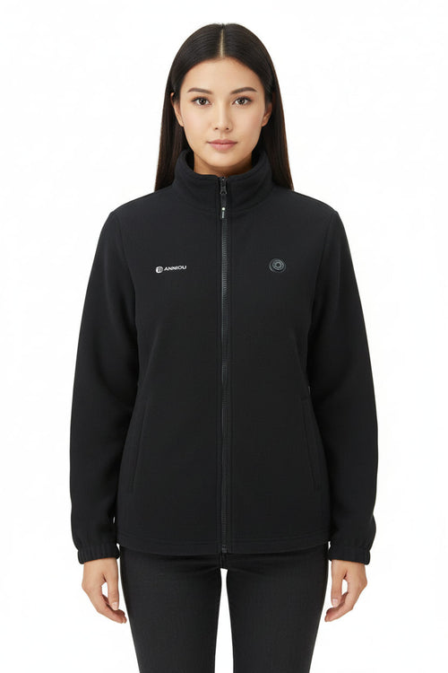 women's black heated fleece jacket