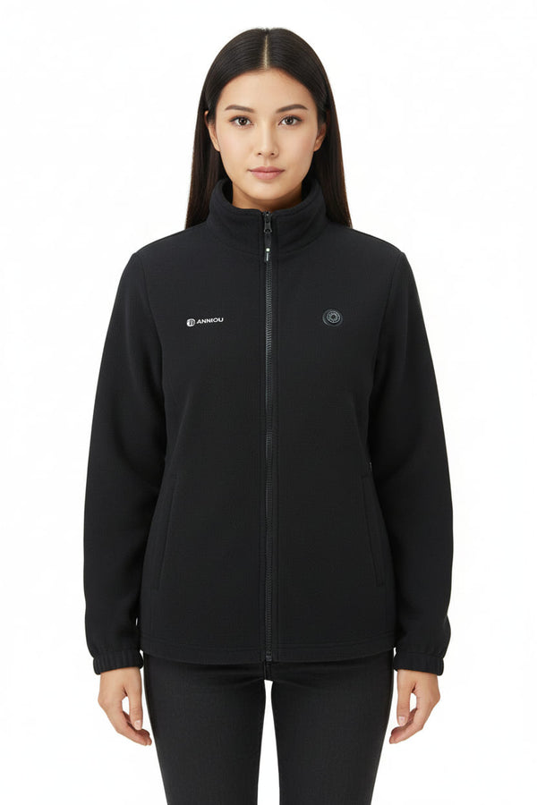 women's black heated fleece jacket