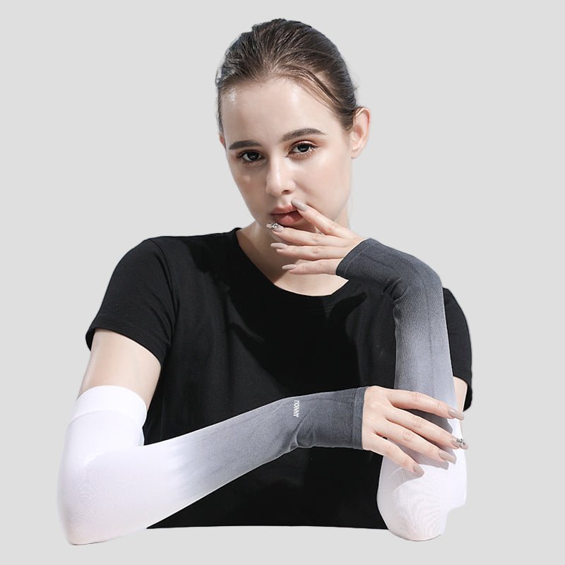 women's grey Ombre UPF 50+ Arm Sleeves