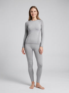 womens #grey merino wool ski underwear set