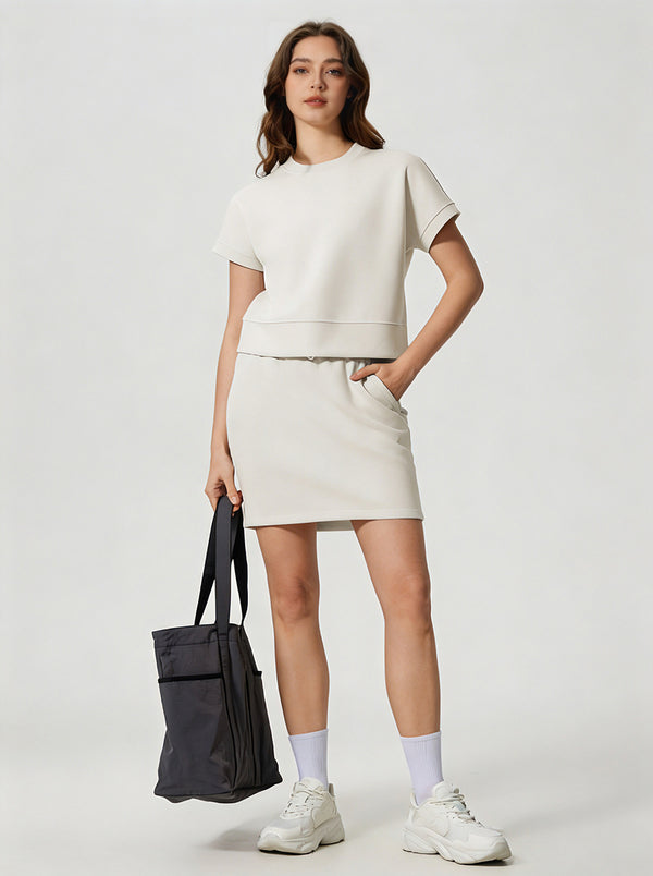 #womens ivory Air Layer Athletic Skirt