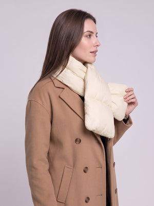 womens #ivory Padded Heated Scarf