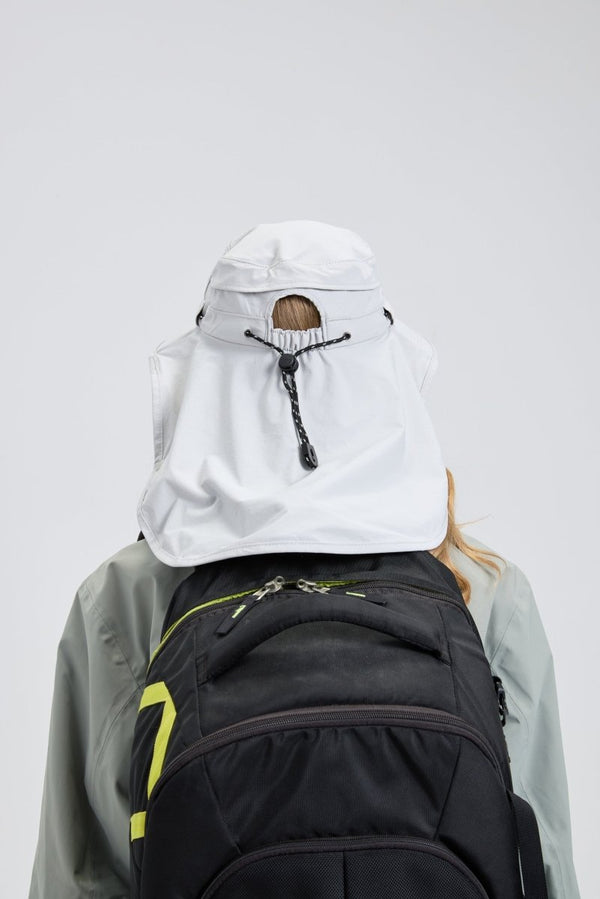womens #lightgrey Fishing Hat of back