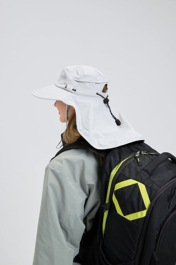 womens #lightgrey Fishing Hat of side