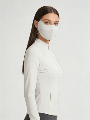 womens #lightgrey Silk UV Protection Face Mask
