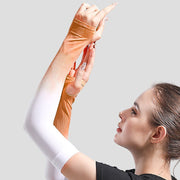 women's orange Ombre UPF 50+ Arm Sleeves