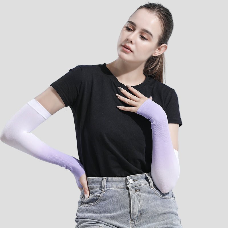 women's purple Ombre UPF 50+ Arm Sleeves