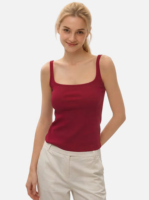 womens #red Mulberry Silk Padded Camisole