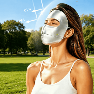 womens #silver Mulberry Silk Sunscreen Face Mask