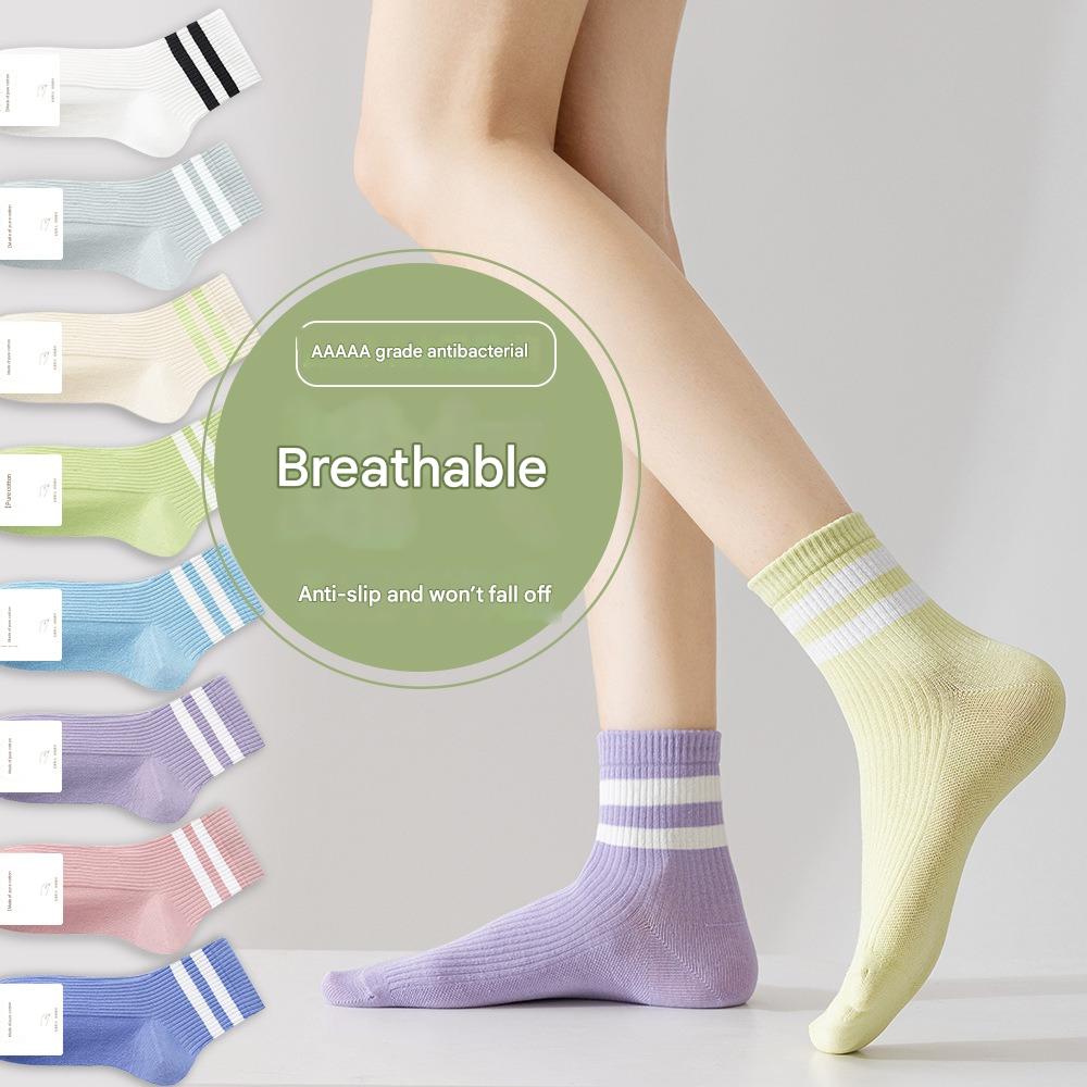 Women's 5A Antibacterial Breathable Striped Socks - Sidiou Group