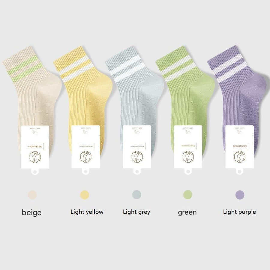 Women's 5A Antibacterial Breathable Striped Socks - Sidiou Group
