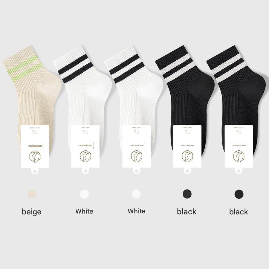 Women's 5A Antibacterial Breathable Striped Socks - Sidiou Group