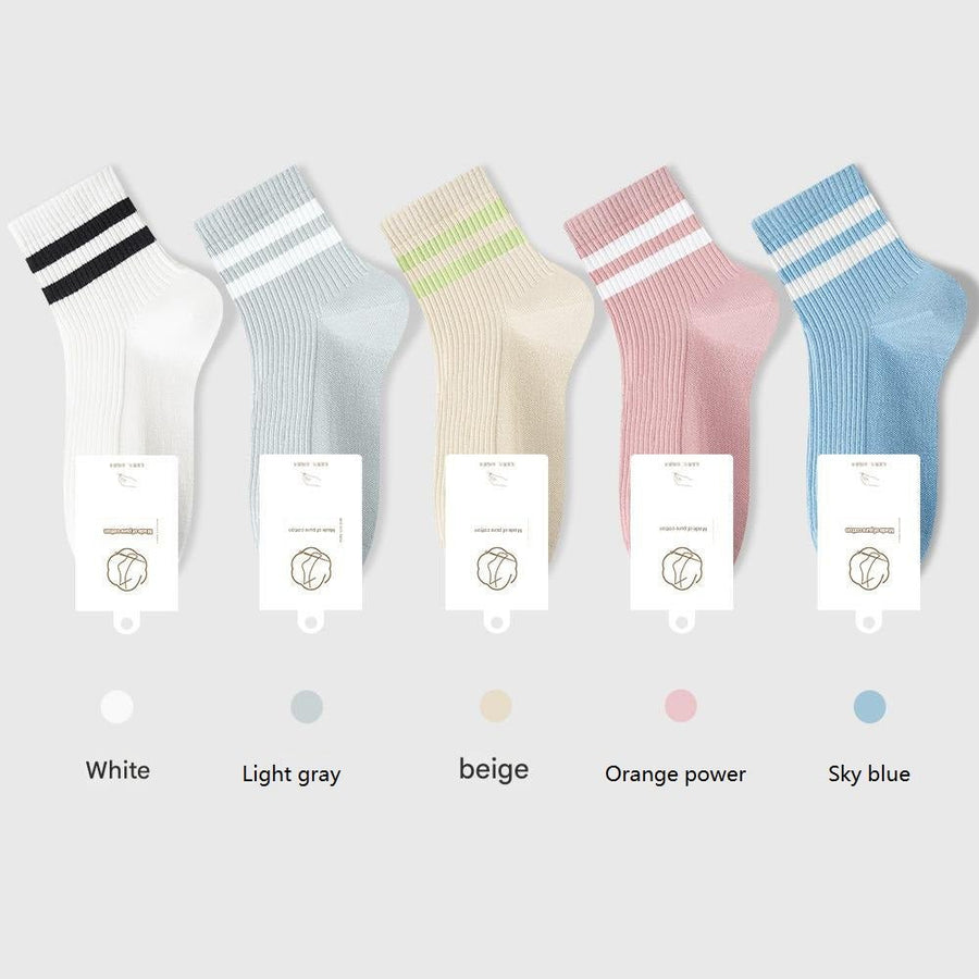 Women's 5A Antibacterial Breathable Striped Socks - Sidiou Group