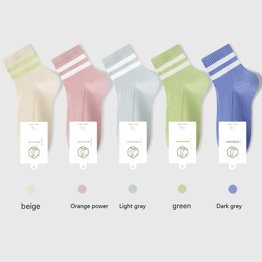 Women's 5A Antibacterial Breathable Striped Socks - Sidiou Group