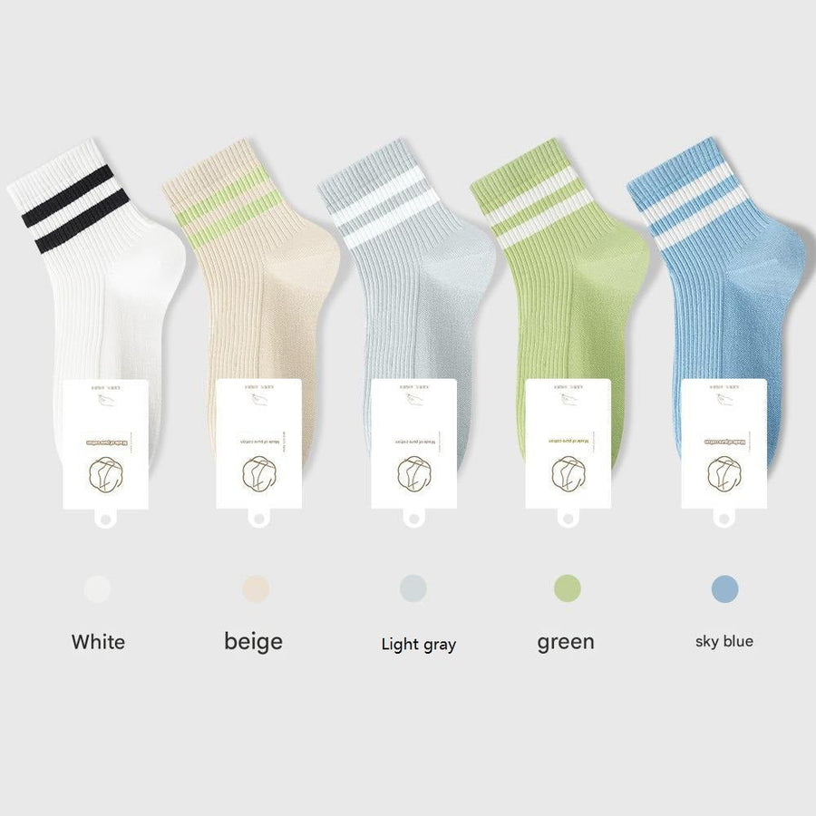 Women's 5A Antibacterial Breathable Striped Socks - Sidiou Group