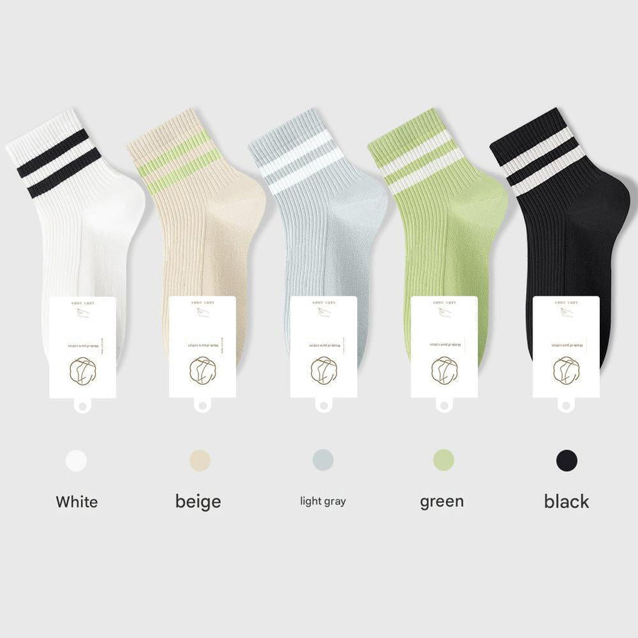 Women's 5A Antibacterial Breathable Striped Socks - Sidiou Group