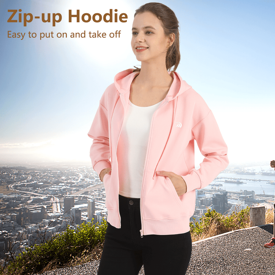 Women's Casual Zip - up Hoodie - Sidiou Group